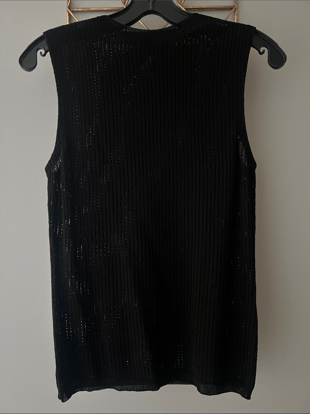 rag & bone Black Ribbed Sleeveless Tank